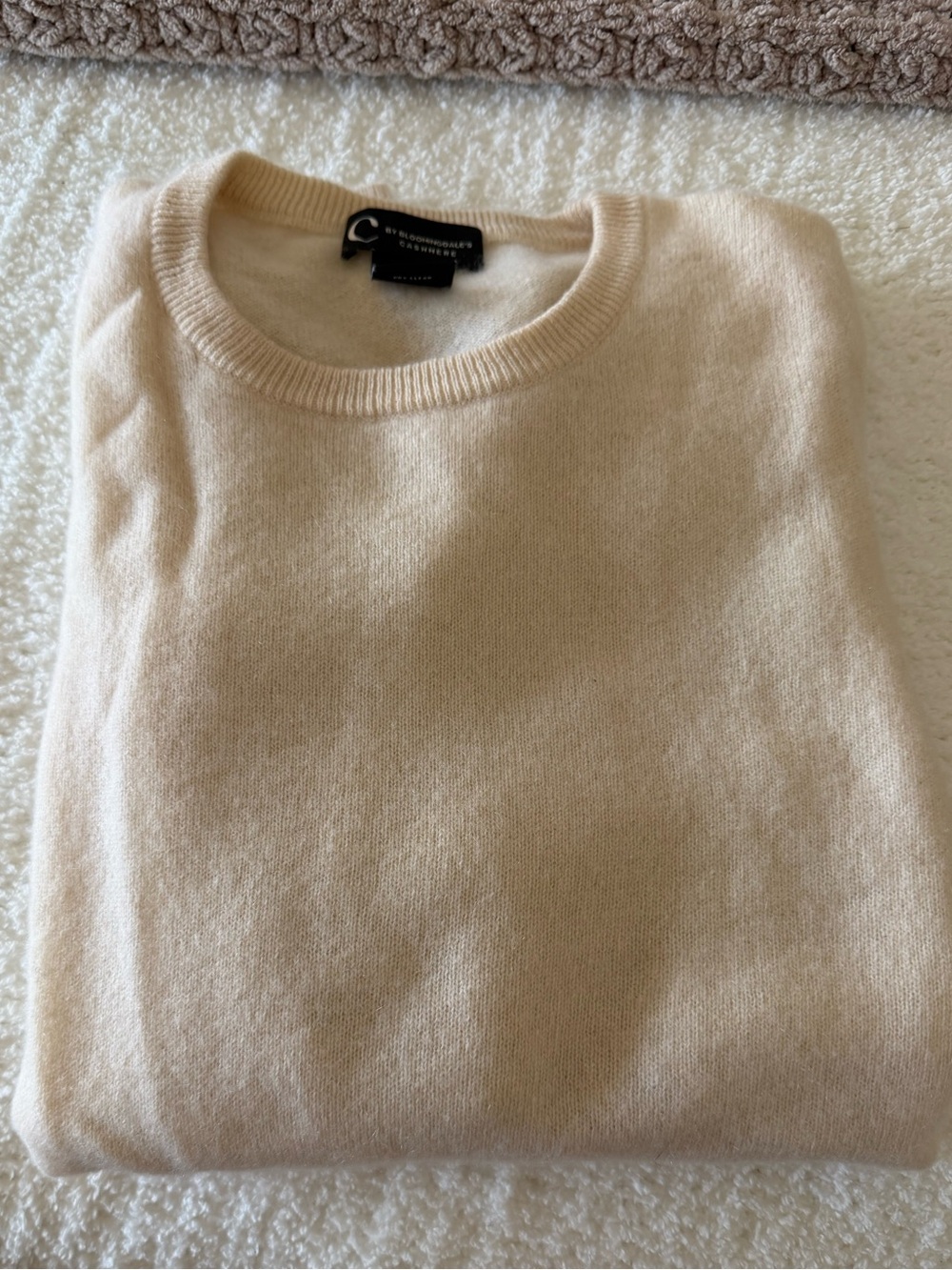 C by Bloomingdales Ivory Cashmere Sweater Size Small